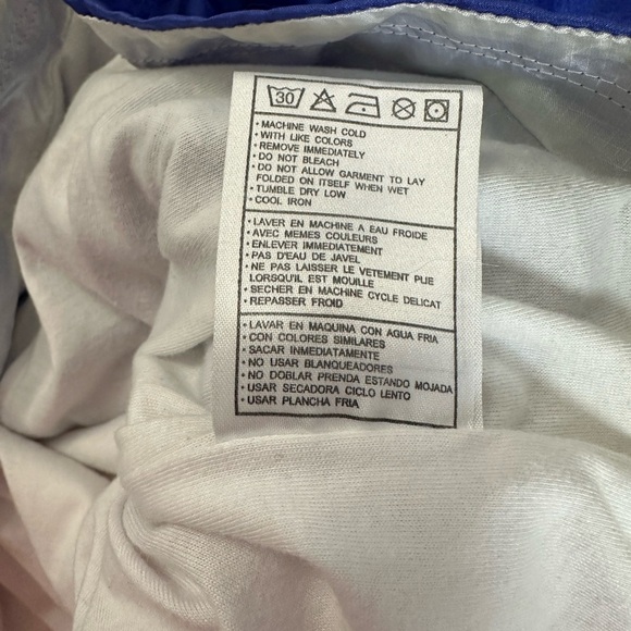 Vintage Nike Womens Windbreaker Zipper Front 80s‎ 90s Size Small Blue White - Picture 10 of 10